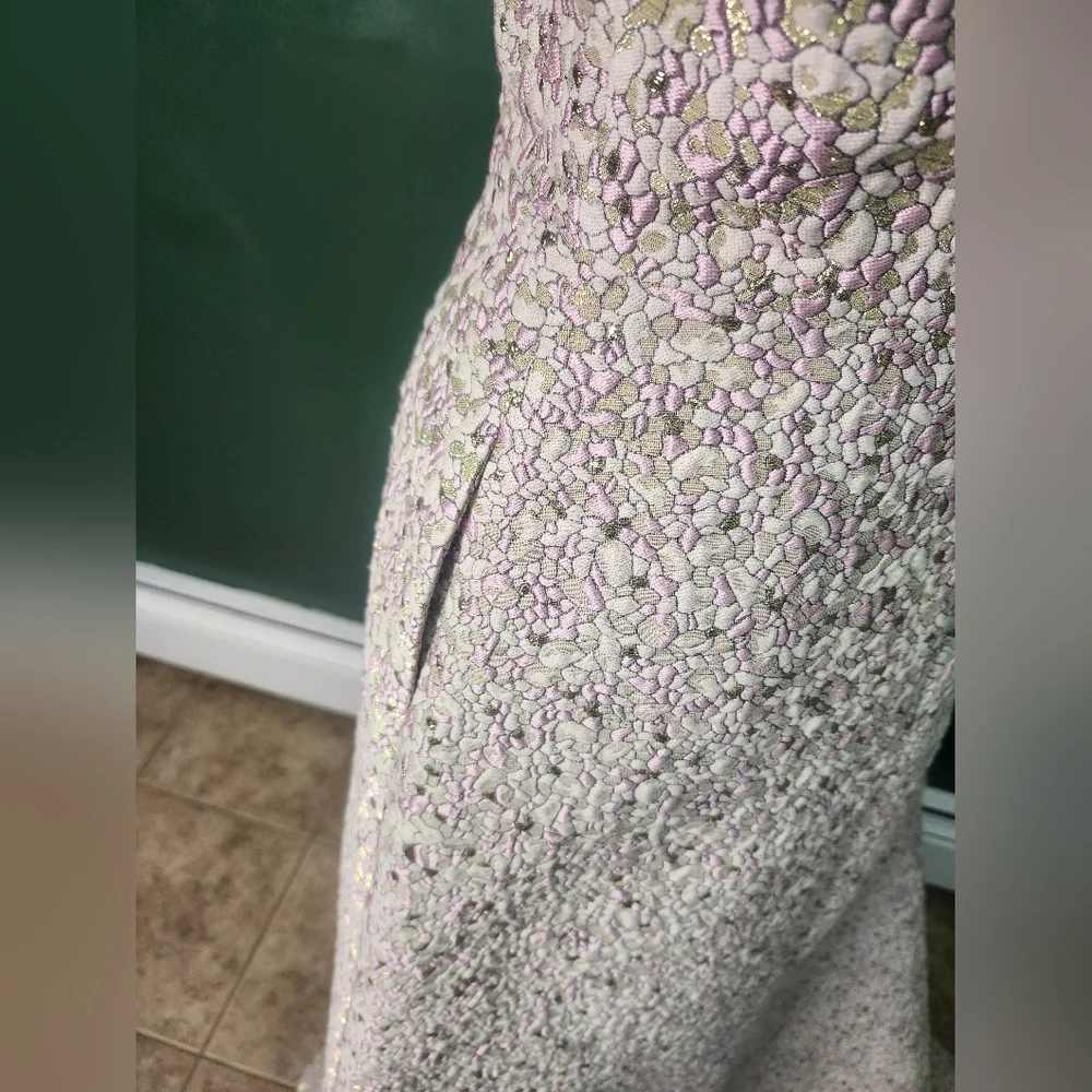 Alyce Paris Pink Floral Off-Shoulder Maxi Dress - Picture 3 of 13